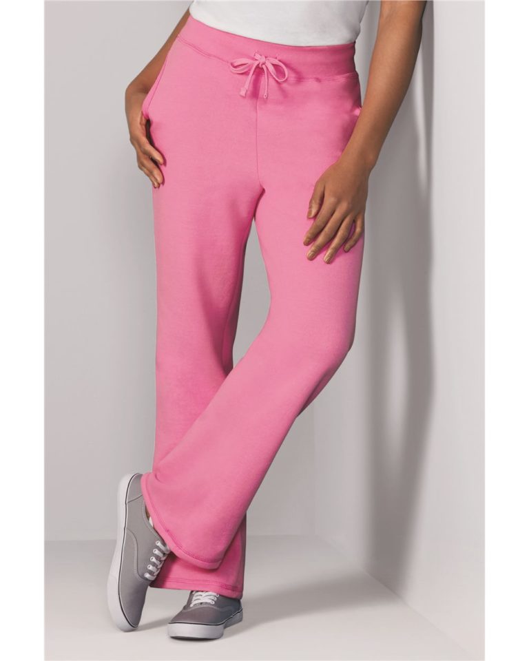 women's open leg sweatpants with pockets